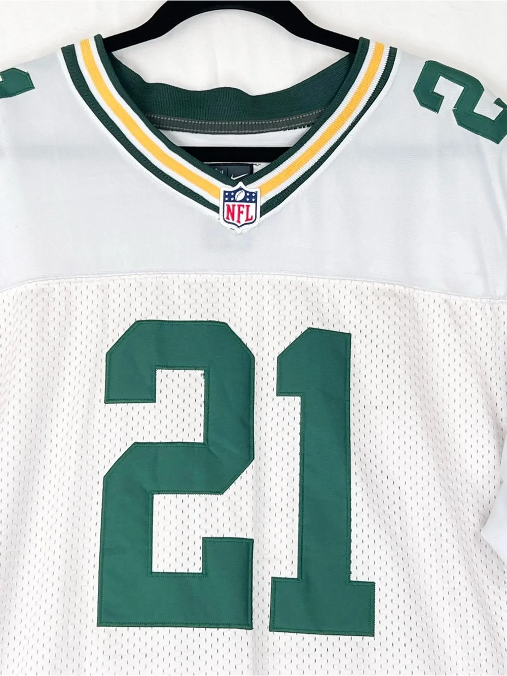 GREEN BAY PACKERS FOOTBALL On Field JERSEY NIKE #21 CLINTON-DIX Sz 44 White